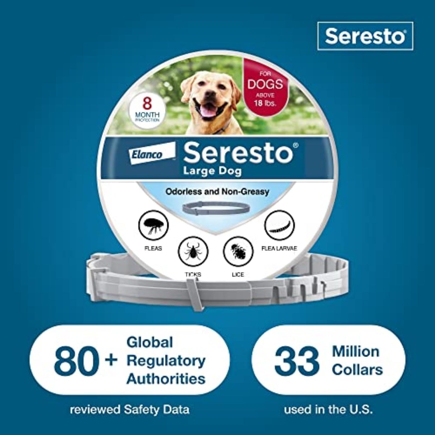 Seresto - Flea & Tick Preventative Collar for Large Dogs ( 30% Off ) (Buy 1 get 1 Free)