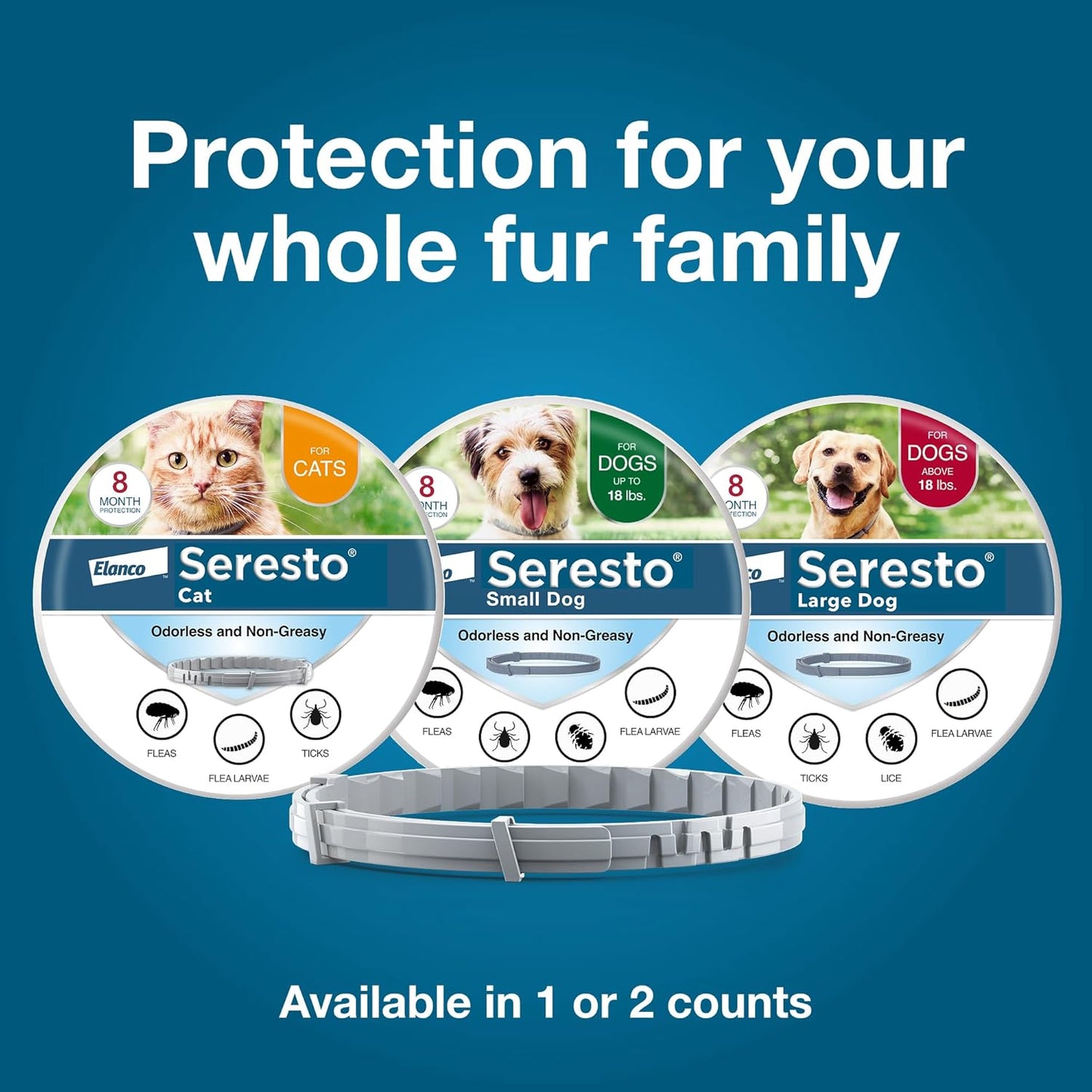 Seresto - Flea & Tick Preventative Collar for Large Dogs ( 30% Off ) (Buy 1 get 1 Free)